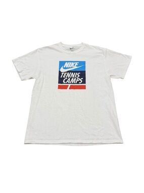 Nike Tennis Camps Graphic T-Shirt White Swoosh Tee
